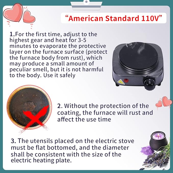 SAEUYVB Candle Making kit with Hot Plate, Candle Making Supplies, Candle Making - Image 3