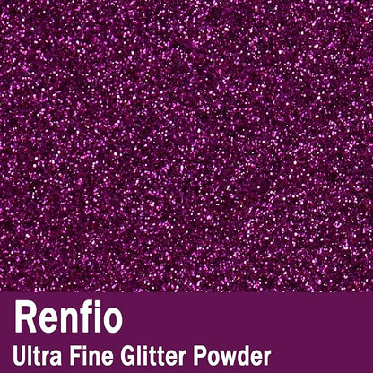Renfio Ultra Fine Glitter Powder Metallic Resin Glitter 2.11 Oz PET Flakes - Image 2