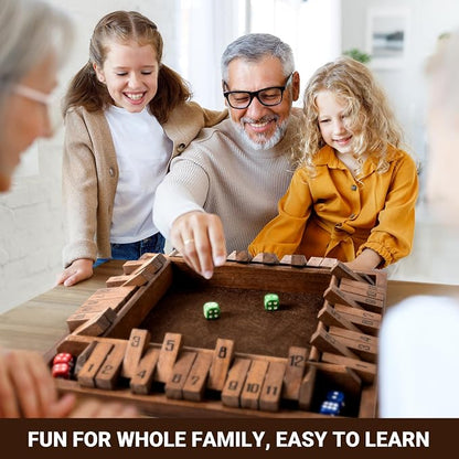 ropoda Shut The Box Game, Upgraded 12 Numbers Wooden Board Games - Image 2
