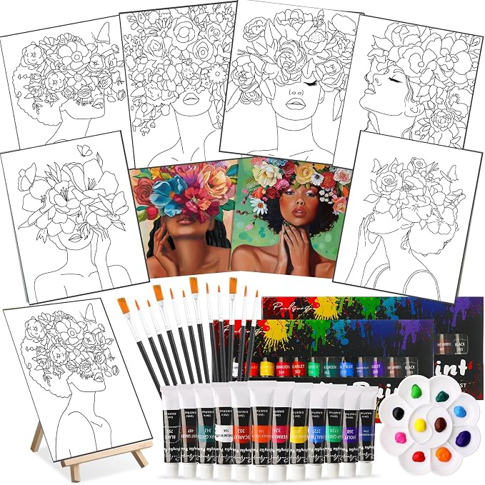 Cholemy 36 Pcs Paint and Sip Kit by Cholemy