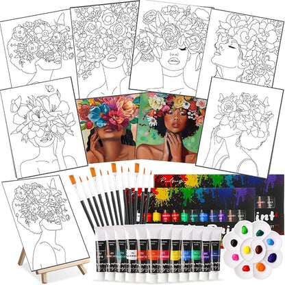 Cholemy 36 Pcs Paint and Sip Kit by Cholemy