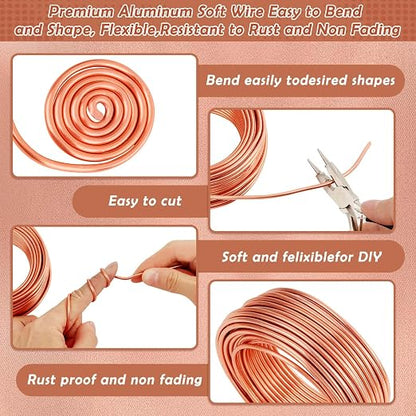 Aluminum Wire, Anezus 9 Gauge Craft Bendable Armature Thick Wire - Image 3