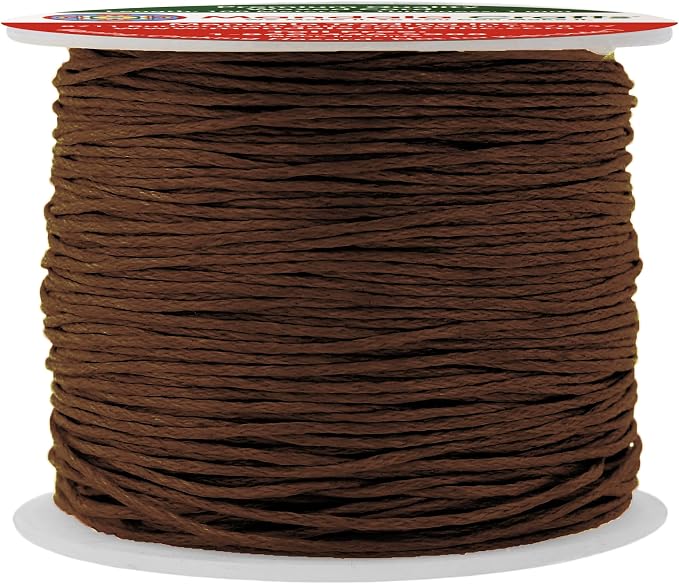 Mandala Crafts 1mm 109 Yards Chocolate Brown Cotton Waxed Cord by MandalaCrafts