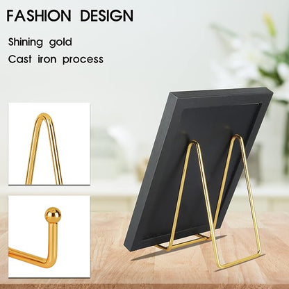 Decolore 6 Inch 5 Pack Gold Metal Display Stands Plate Stand Display Stands - Image 6