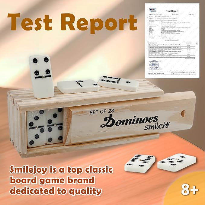 Smilejoy Dominoes Set for Adults, Domino Set for Classic Board Games, Double 6 - Image 4