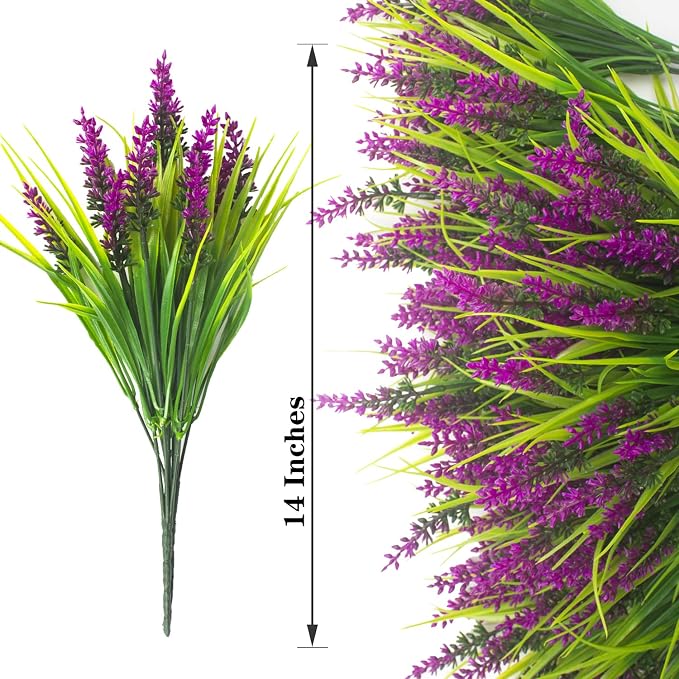 20 Bundles Artificial Plants Outdoor Fake Monkey Grass - Image 2