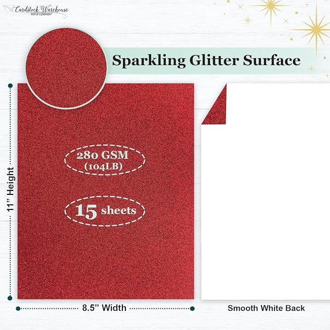 Cardstock Warehouse Diamond Print Inkjet Glitter - Image 2