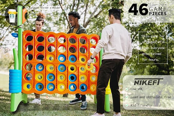 Oversized 4 in a Row Connect Game+Waterproof Carry Bag, Included-4 ft X 3.5 ft - Image 7