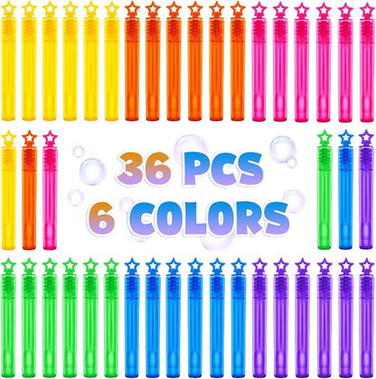 36 Pieces Mini Bubble Wands, Bubble Party Favors Assortment Toys - Image 3