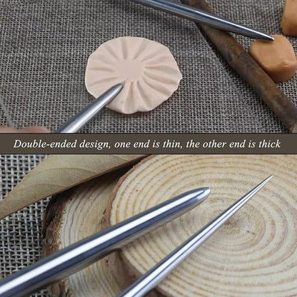 4 PCS Clay Needle Tools Sculpting Ceramics Pottery Carving Tools - Image 5