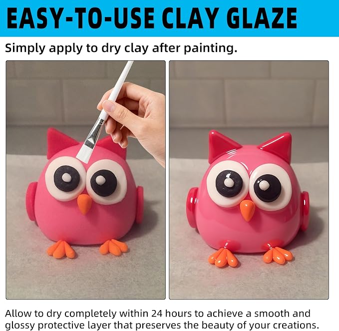 CALPALMY 100ml Gloss Air Dry Clay Glaze - Image 3
