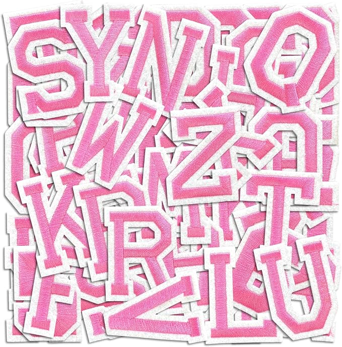 Letter and Number Iron On Patches, A-Z Alphabet and Numbers 0-9 Embroidery by Cazzon