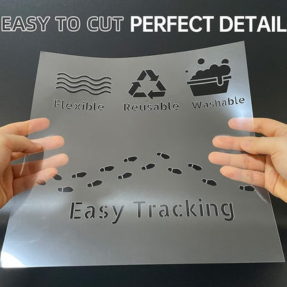 16PCS 6 Mil Blank Mylar Stencil Sheets, 12 X 12 Inch Clear Plastic Sheets - Image 3
