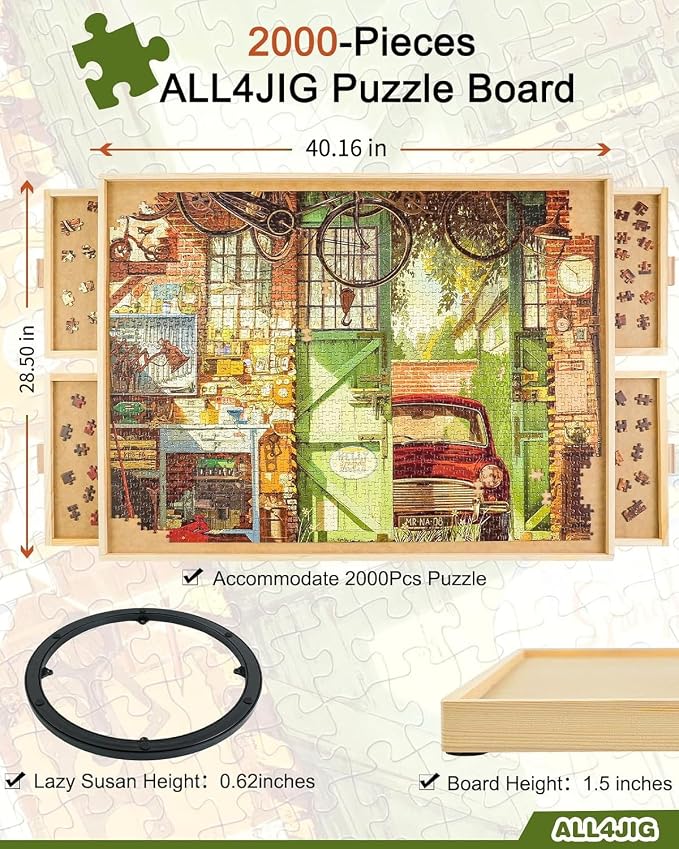 ALL4JIG 2000 Piece Rotating Puzzle Board - Image 3