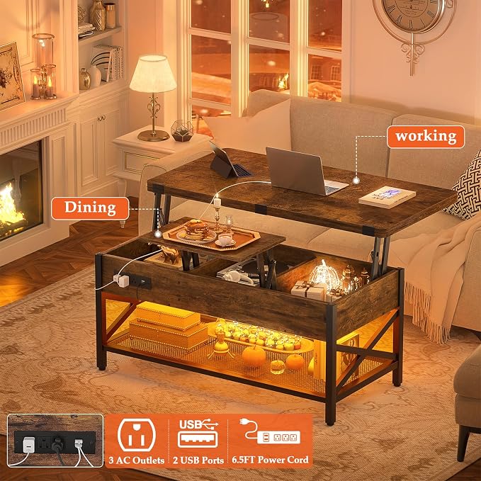 Aheaplus Coffee Table Lift Top - Image 4