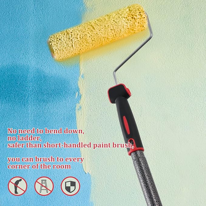 Paint Roller Extension Pole, 96inch Brush kit Multi-Function Paint Roller kit - Image 5