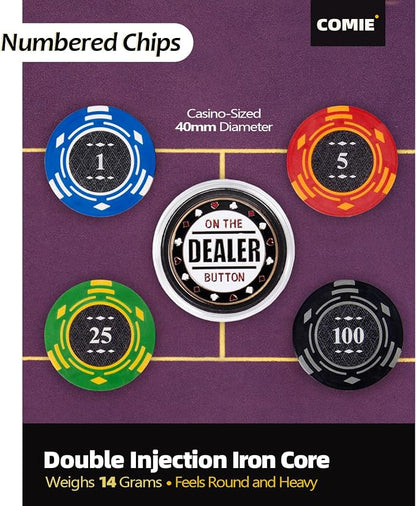 Clay Poker Chips, Numbered Chips, Poker - Image 3
