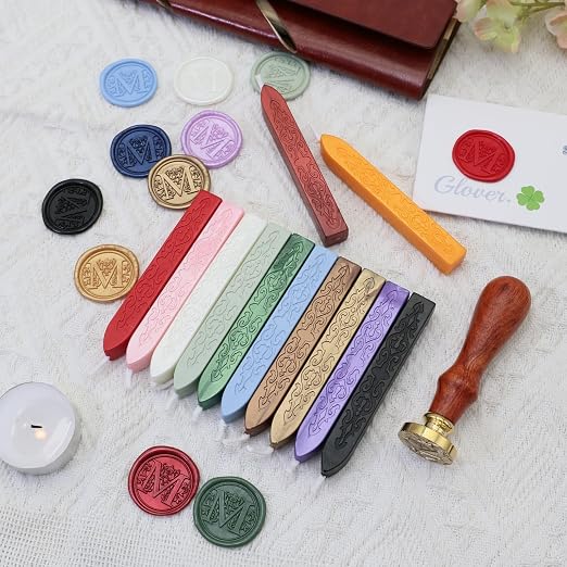 12Pcs Wax Sealing Sticks with Wicks, Mixed Wicks Waxsealsticks Wedding - Image 2