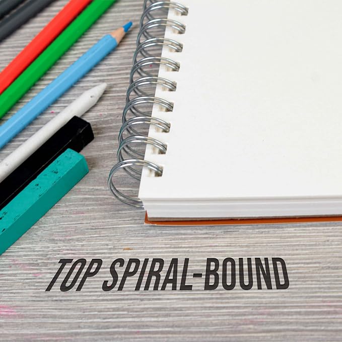 U.S. Art Supply 11"x14" Top Spiral Bound Sketch Book, 2 Pack, 100 Sheets Each - Image 4