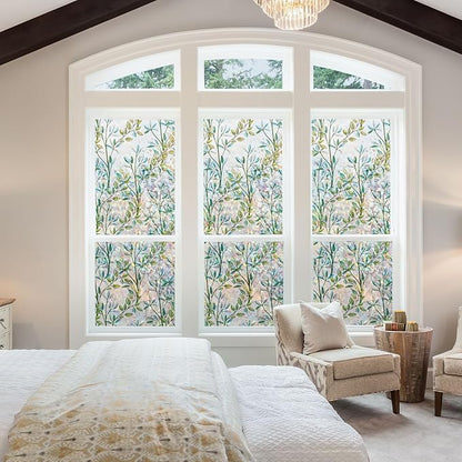 NINETREX Stained Glass Window Film 3D Decorative Cling, Sun Blocking Static - Image 3