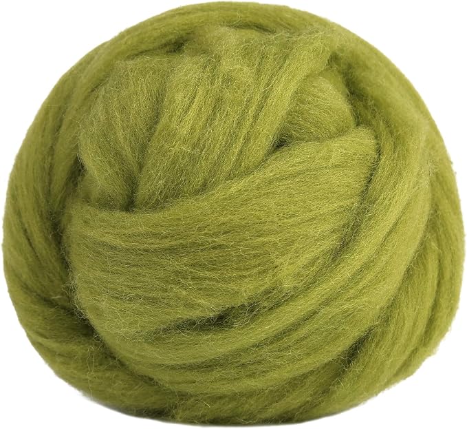 3.53oz Wool Roving Yarn, Wool Felting Supplies, Pure Wools, Chunky Yarn by Jupean