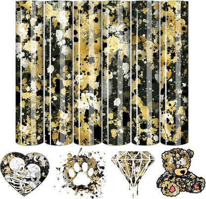 Tintnut Black Gold Splash Heat Transfer Vinyl by Tintnut