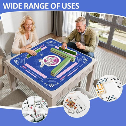Mahjong Mat with Rules for Table with 6 Mahjong Playing Instructions, 4 Mahjong - Image 5
