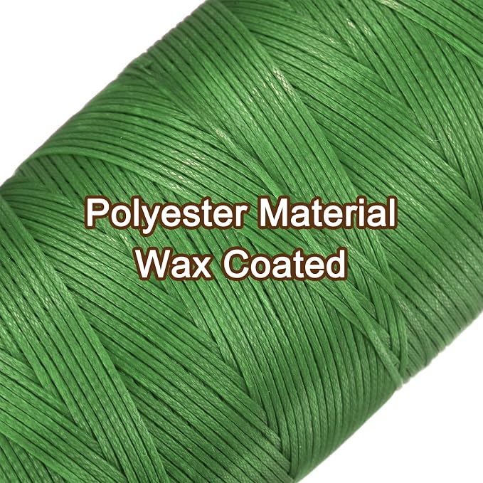 uxcell 150D 0.8mm Flat Waxed Thread 284 Yards Polyester Leather Sewing Waxed - Image 4