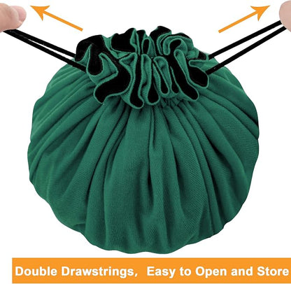 SIQUK Large Dice Bag with Pockets Big Capacity Dice Bag Drawstring Dice Pouch - Image 4
