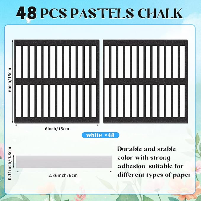 48 Pcs Soft Chalk Pastels Set Soft Pastel - Image 2