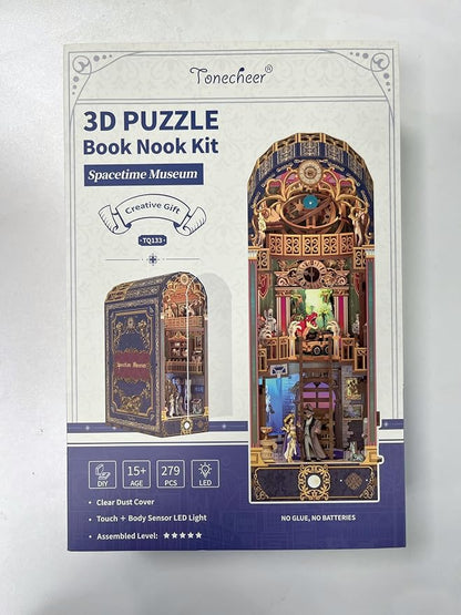 Tonecheer DIY Book Nook Kit for Adults, 3D Wooden Puzzle Bookend Miniature - Image 9