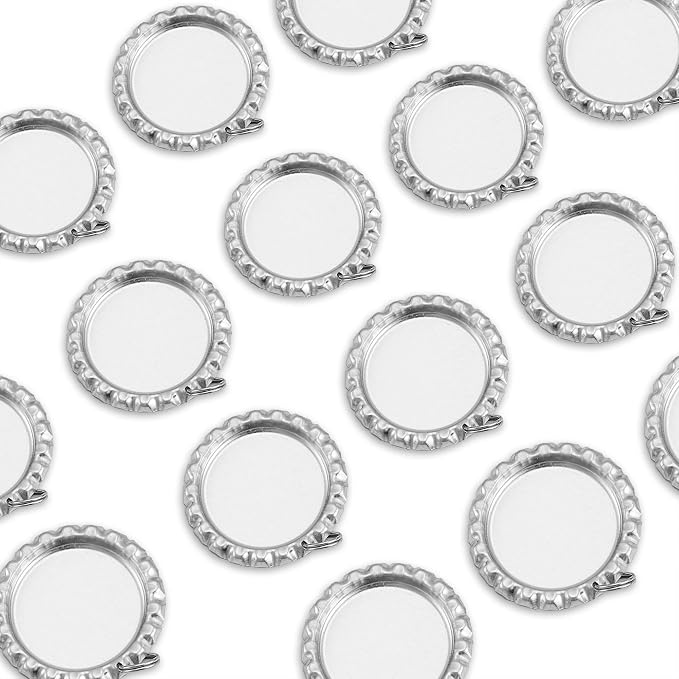 Silver Color Flat Bottle Caps - Image 3