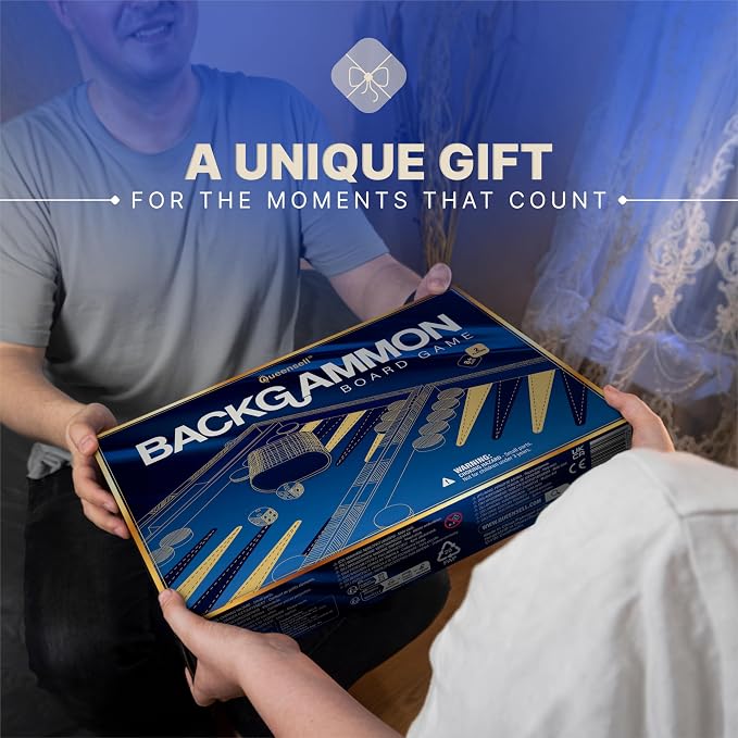 Backgammon Sets for Adults – 15-Inch PU Leather Board Game – Classic 2-Player - Image 6