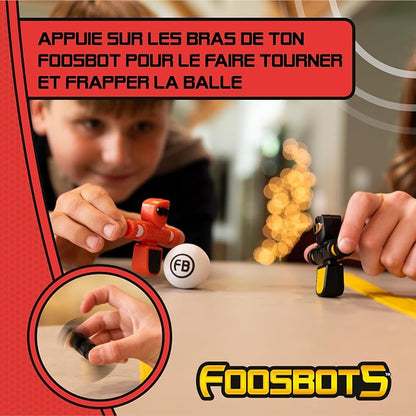 Fat Brain Toys Foosbots On The Go Tabletop Trickshot Game, 2 Player Soccer Toys - Image 2