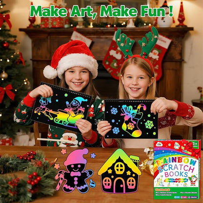 ZMLM Scratch Paper Art Craft: 2 Pack Rainbow Scratch Set - Image 2