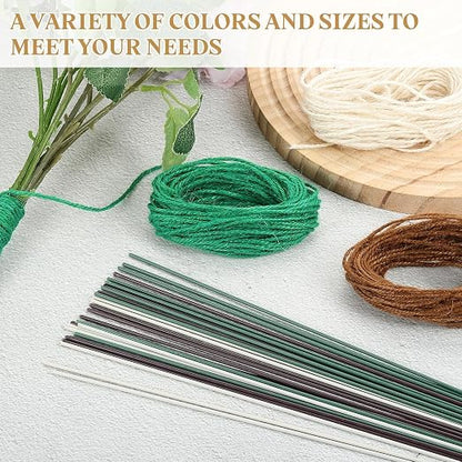 uxcell 100Pcs 2 Gauge Floral Wire, 15.75" Length Flower Stem Wires - Image 4