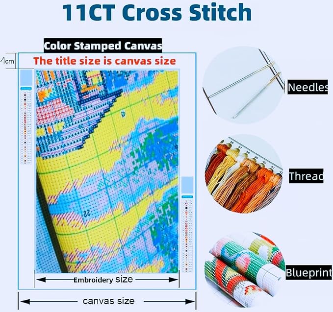 Joyhoor Stamped Cross Stitch Kits - Image 4