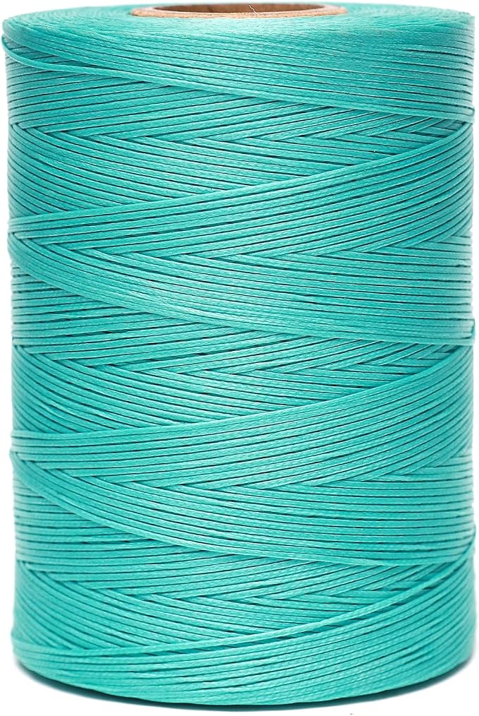 Waxed Thread, 852Yards 150D 0.8mm Flat Polyester Wax Thread by EXKALAFUL