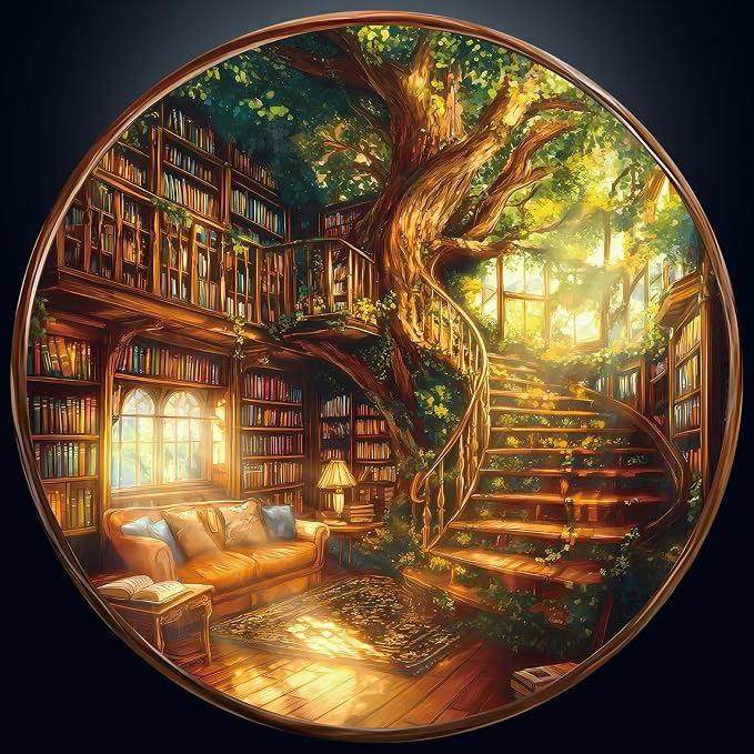 Round Puzzles for Adults 1000 Pieces, Hard Difficult Challenging Puzzles for by NABYSHOP