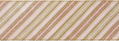 MEEDEE Pink Diagonal Striped Ribbon 2.5 Inch Blue Satin - Image 7