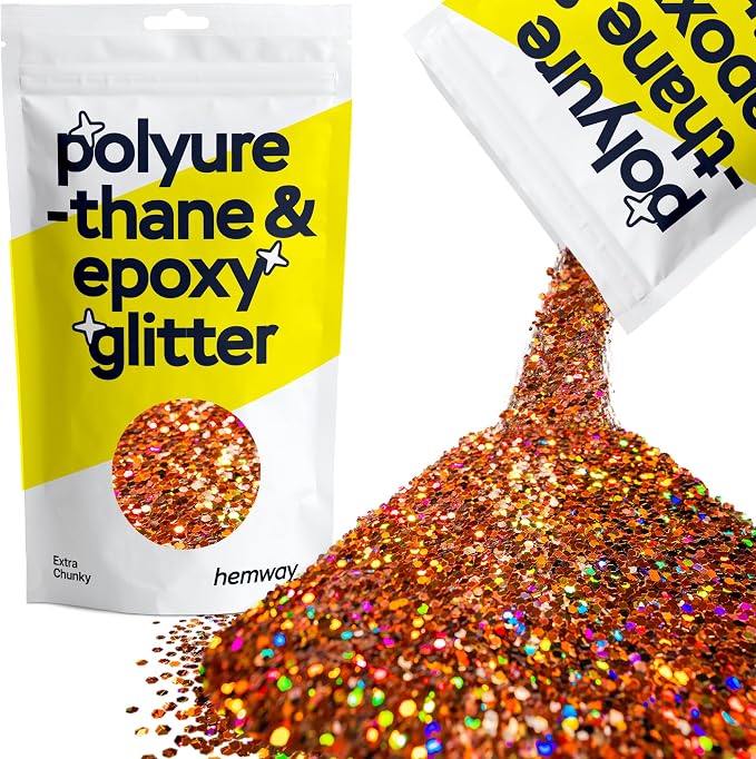 Hemway Polyurethane & Epoxy Resin Glitter 100g / 3.5oz Metallic Crystal Flake by Hemway