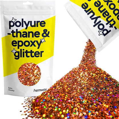 Hemway Polyurethane & Epoxy Resin Glitter 100g / 3.5oz Metallic Crystal Flake by Hemway