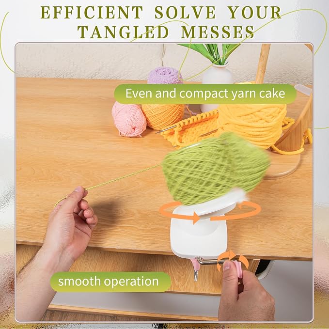 SPEENSUN Yarn Winder for Crocheting, Yarn Spinner, 3.5 OZ Easy-to-Install and - Image 2