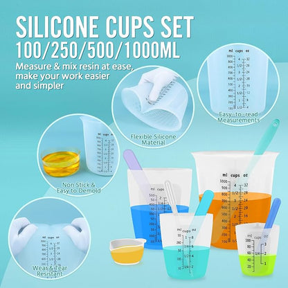 Silicone Resin Mixing 1L Measuring Cup Set - Image 3