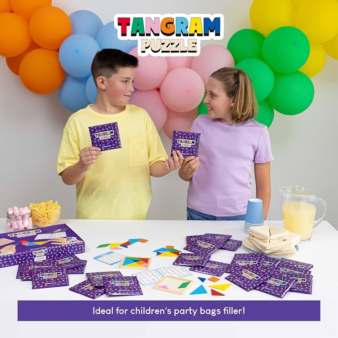 Tangram Puzzle Wooden Pack 30 Kids Party Favors - Image 6