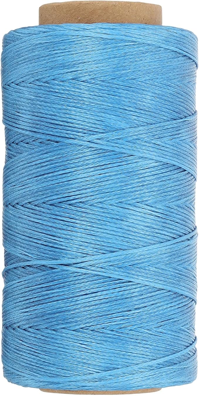 PATIKIL 284 Yard Flat Waxed Thread 150D 1mm Leather Sewing Cord by PATIKIL