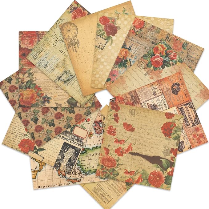 Vintage Scrapbook Paper 12 ×12 - Image 2