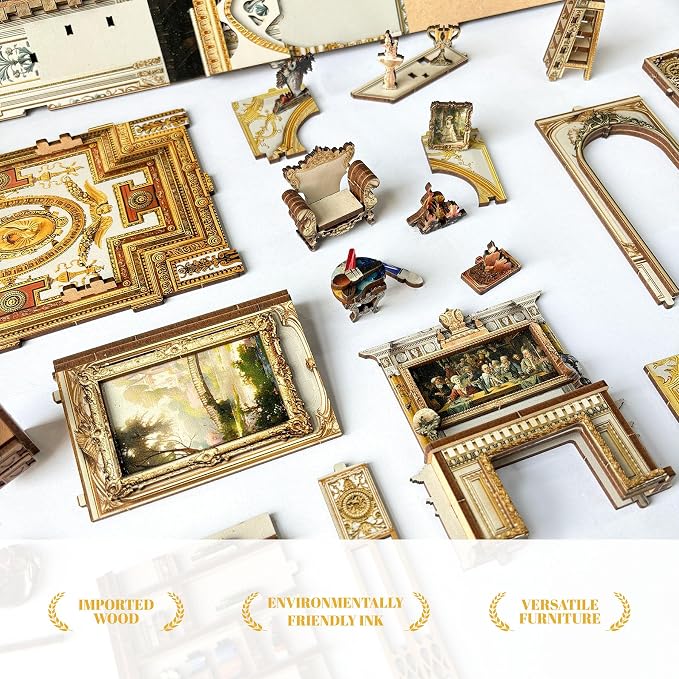 Book Nook Kit, DIY Miniature Dollhouse Kit Book Nook, 3D Wooden Puzzle Bookends - Image 6