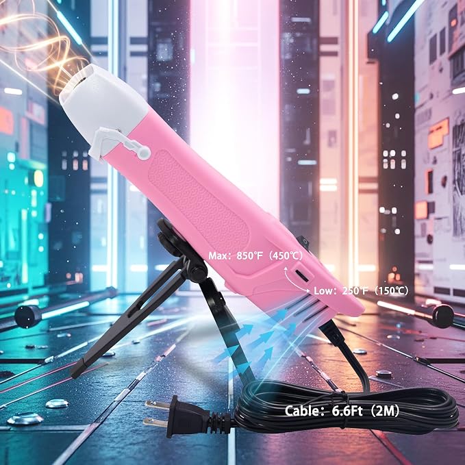 mofa Mini Variable Temp Heat Gun 350W 250℉~850℉ Fast Heating, LCD Digital - Image 5
