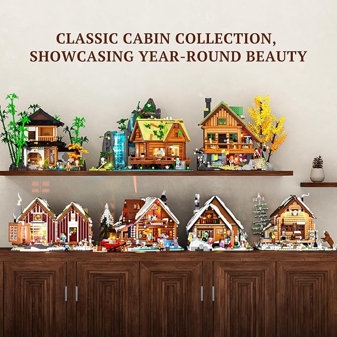 Aurora-Cabin Christmas Lighting-Building-Bricks Set - Image 7